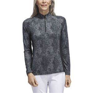 adidas Women's Charcoal Patterned Long Sleeve Top